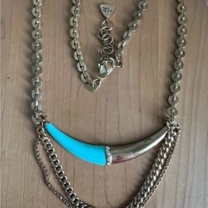 Silpada Gold Necklace with Turquoise Accent